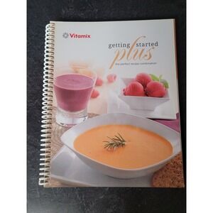Vitamix Getting Started Plus Spiral Bound Recipe Book White For Blender